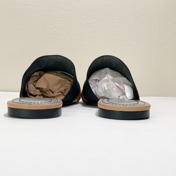 Givenchy Mule Bedford Flats 39.5 US 9.5 Tan Leather Black Elastic Logo - Picture 5 of 9